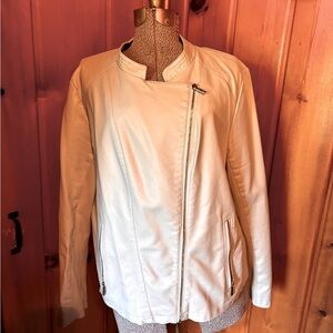 Calvin Klein Gently Used Light Grey MOTO Jacket